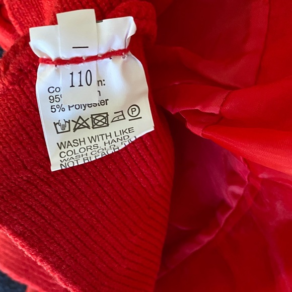 Charming Red Knit Sweater Dress Ruffle Skirt. Size 3-4 - Picture 10 of 11